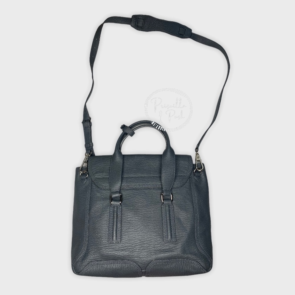 3.1 Phillip Large Grey Leather Silver Pashli Tote - Picture 10 of 16